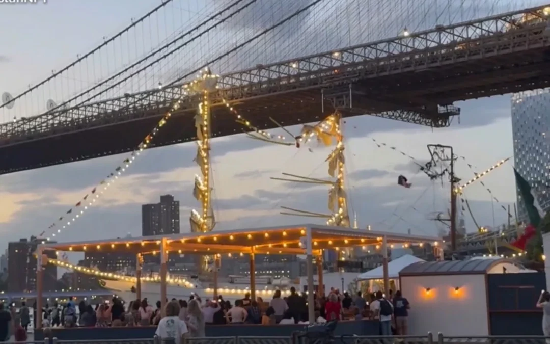 Tragedy Befalls as Mexican Navy Training Ship Crashes into Brooklyn Bridge