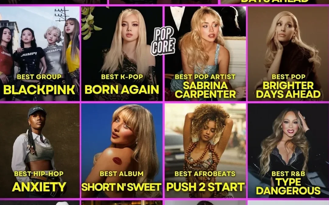In 2025, the MTV VMAs showered honors on ROSÉ, Lady Gaga, Ariana Grande, Sabrina Carpenter, KATSEYE, et al.
